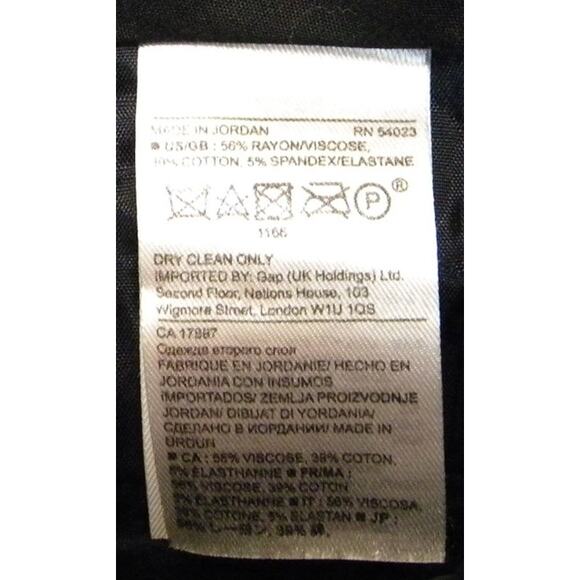 Banana Republic Women's Navy Ankle Pant Red Bold Floral Stretch Size 8 Statement - Picture 6 of 7